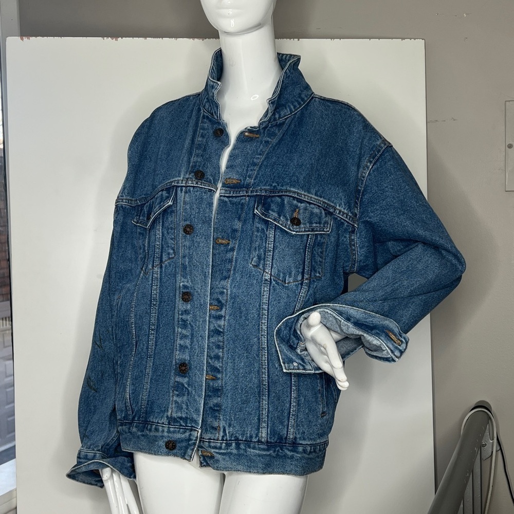 Jordache Sz L 1990’s Vintage Denim Jacket 100% Cotton